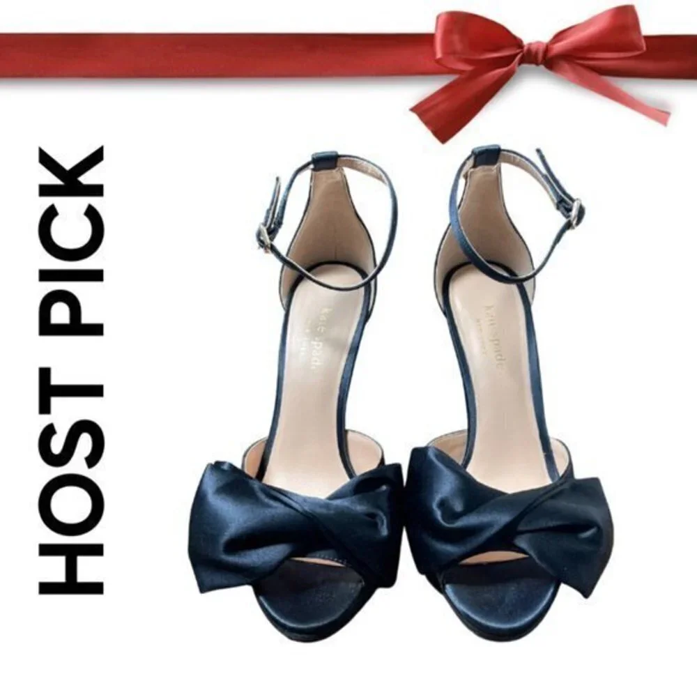 Kate Spade Bridal Bow Shoe in Blazer Blue - Size 6.5